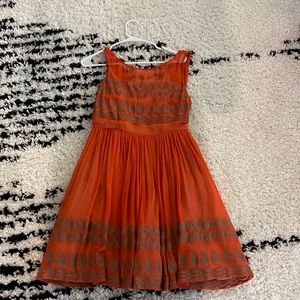 Anthropologie - Tracy Reese - Altered Tangerine Flicker Dress - Size 8